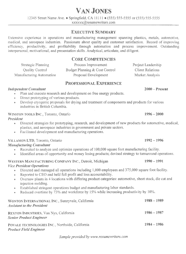 sample resume